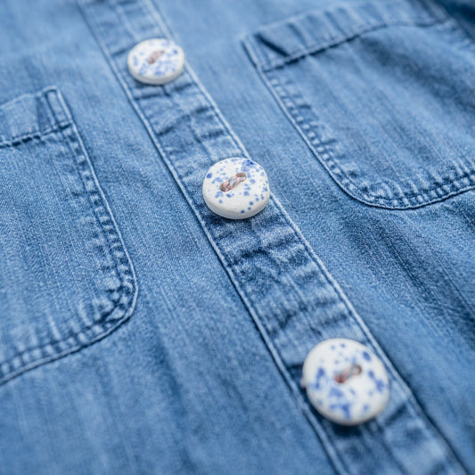 Blue Speckled Buttons