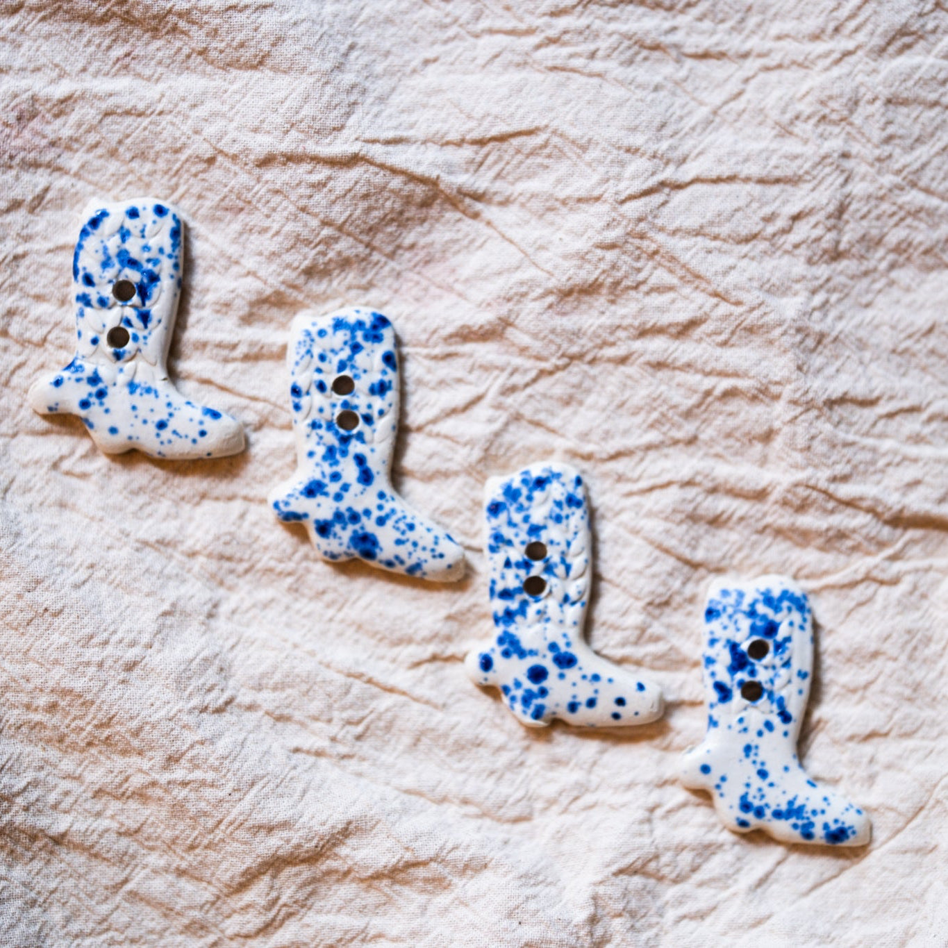 Blue Bonnet Boot Buttons