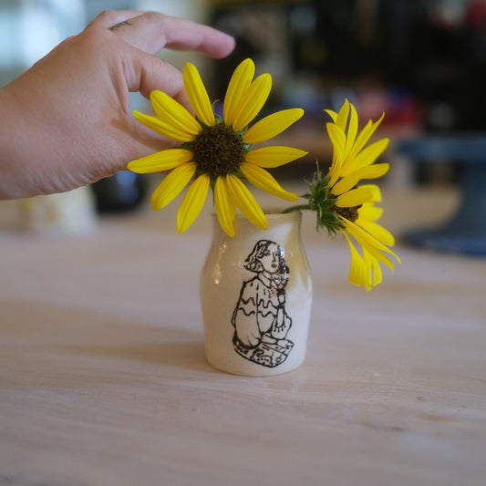 Tattooed Martini Knit Gal Mini Vase